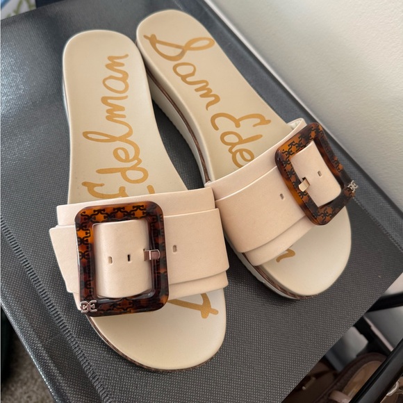 Sam Edelman Ariane Slide Sandal - Leather Modern Ivory - Picture 4 of 8